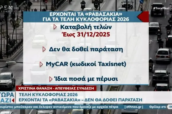Τέλη Κυκλοφορίας 2026: Οι αλλαγές και οι επιπτώσεις