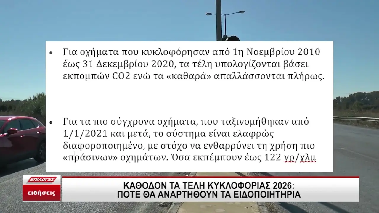 Τέλη Κυκλοφορίας 2026: Όλα όσα Πρέπει να Γνωρίζετε
