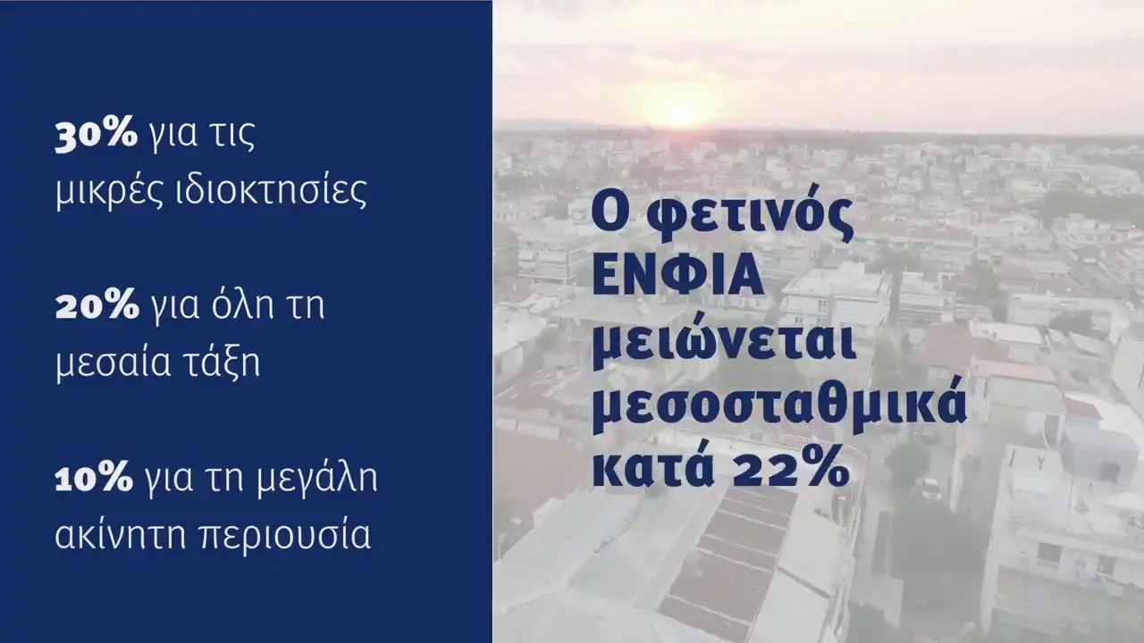 Σημαντικές εξελίξεις: Μείωση ΕNΦΙΑ το 2024